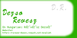 dezso revesz business card